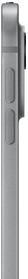 Zijaanzicht van iPad Pro in de kleur zilver, dun profiel, aluminium behuizing, volumeknoppen en pro-camerasysteem